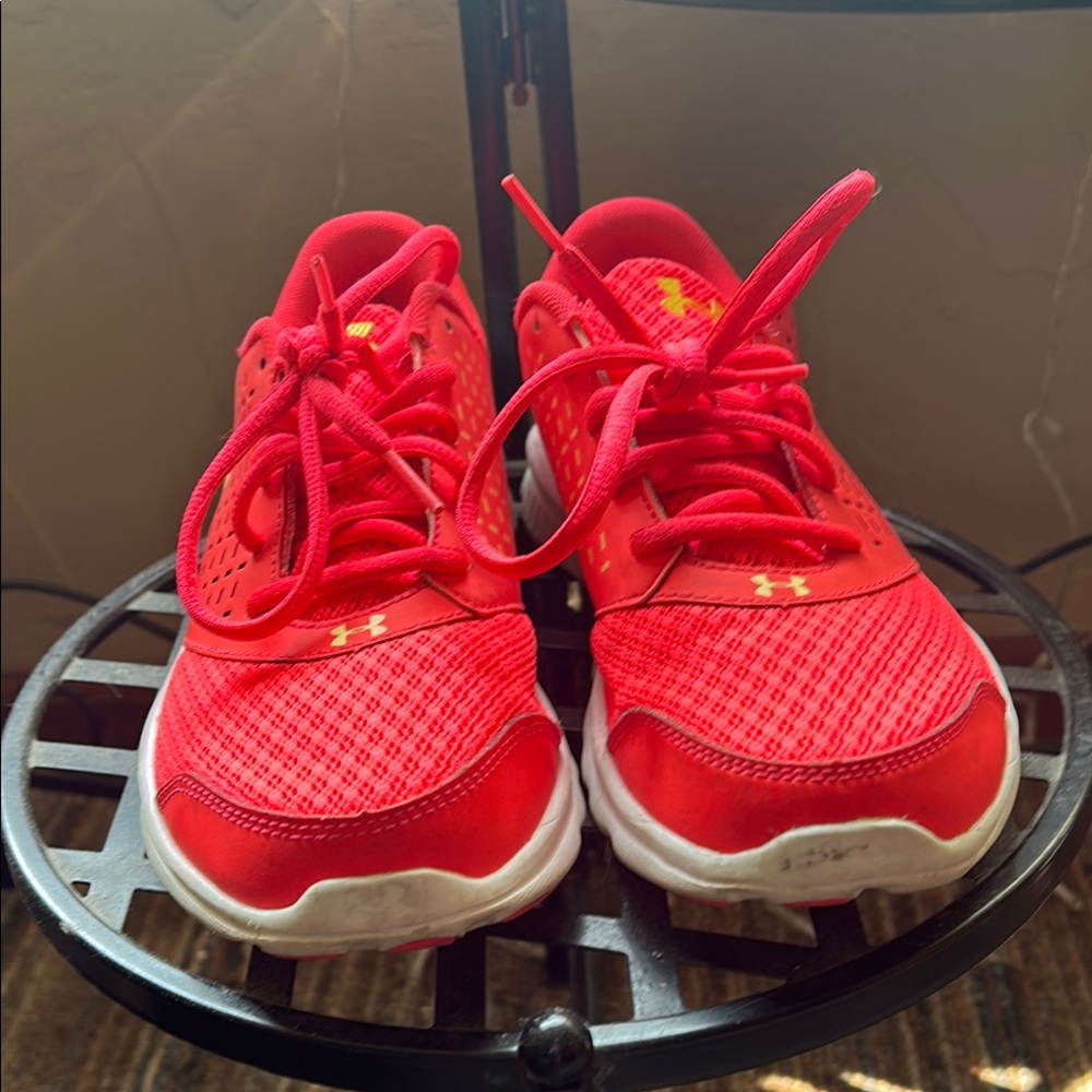 Under Armour Kids Red/Coral Athletic Shoes